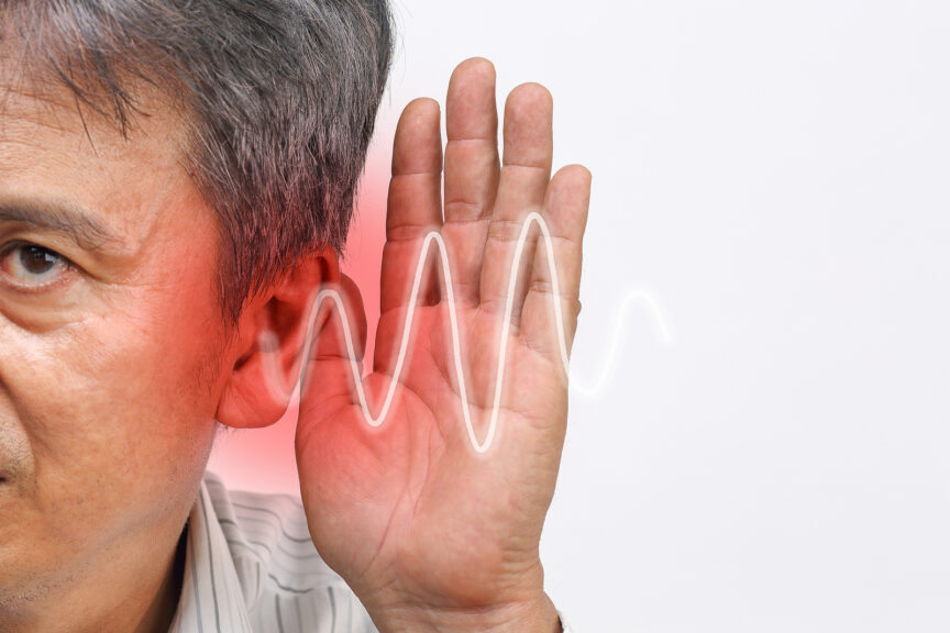 Senior Man Hearing Loss , Hard Of Hearing
